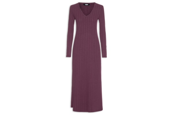 Vestido Canelado - Vermelho