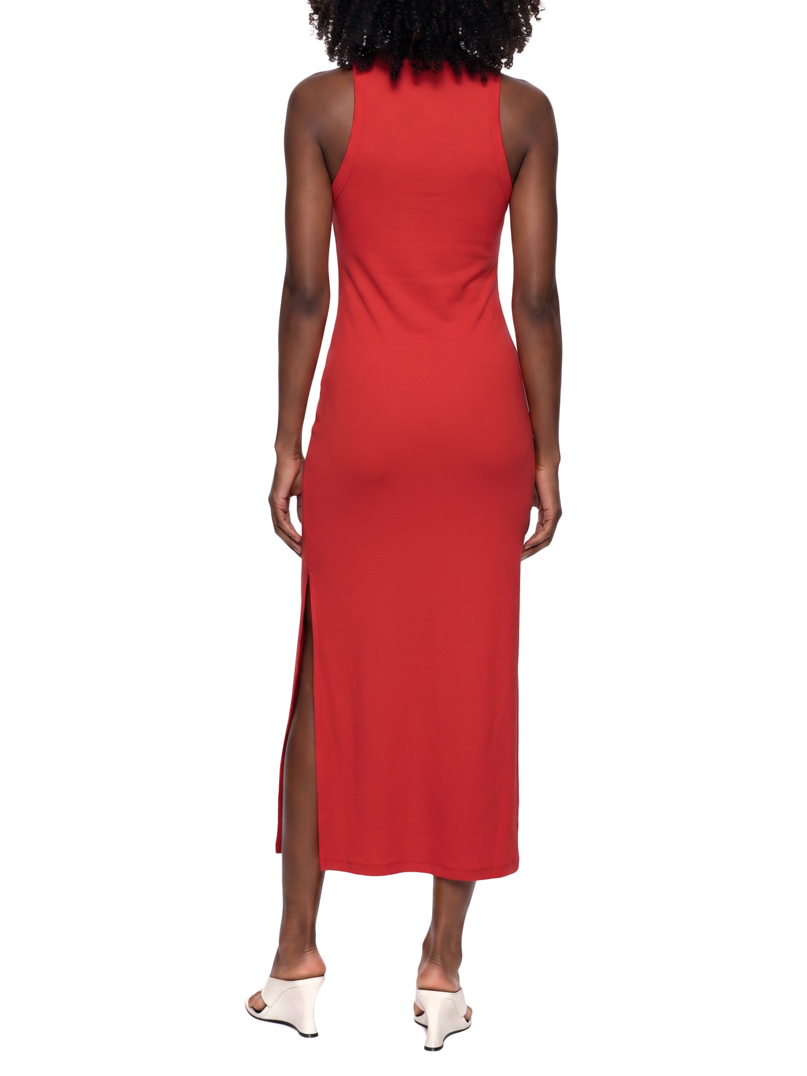 Vestido Canelado Vermelho Colcci