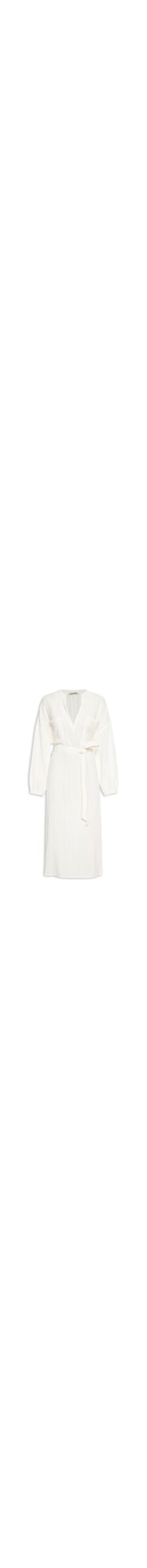 Vestido Chemise Algodão Maquinetado - Off White