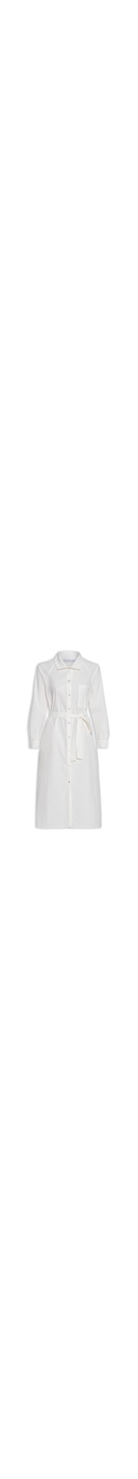Vestido Chemise Com Cinto - Off White