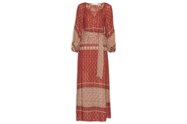 Vestido Chemise Estampa Chilli - Vermelho