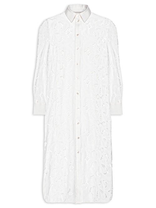 Vestido Chemise Renda – Branco
