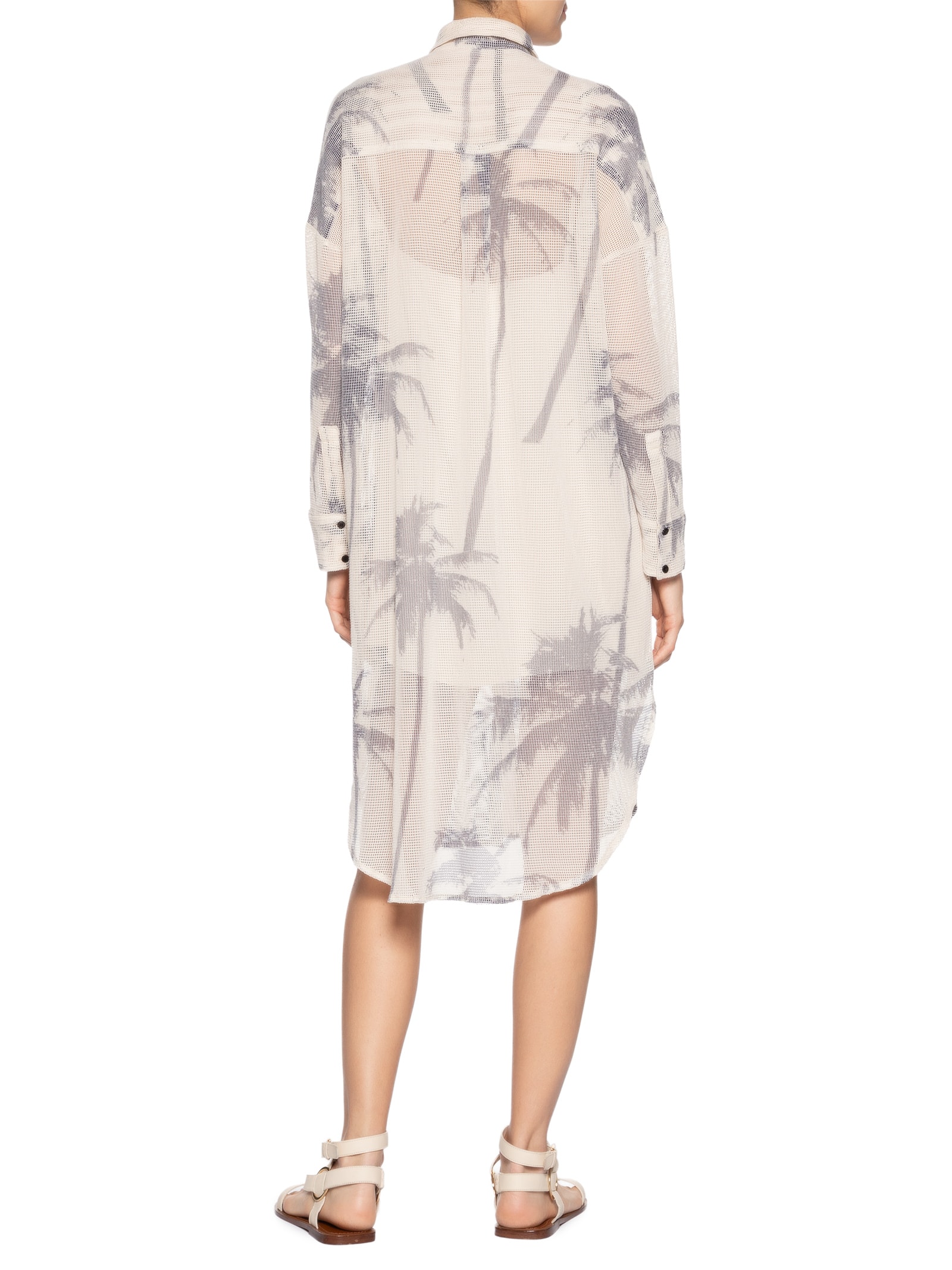 Vestido Chemise Tela Coqueiro Off White Osklen