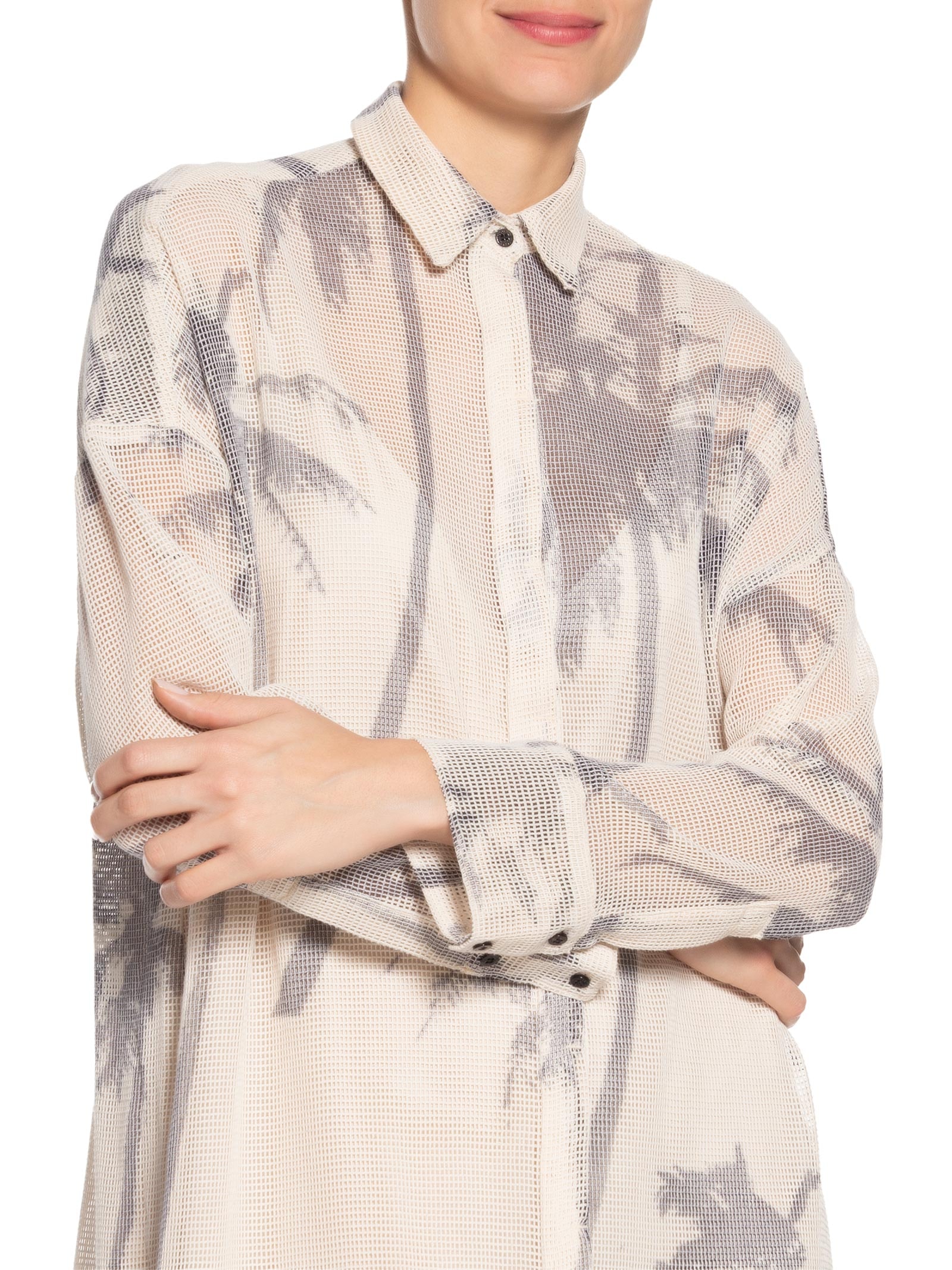 Vestido Chemise Tela Coqueiro Off White Osklen