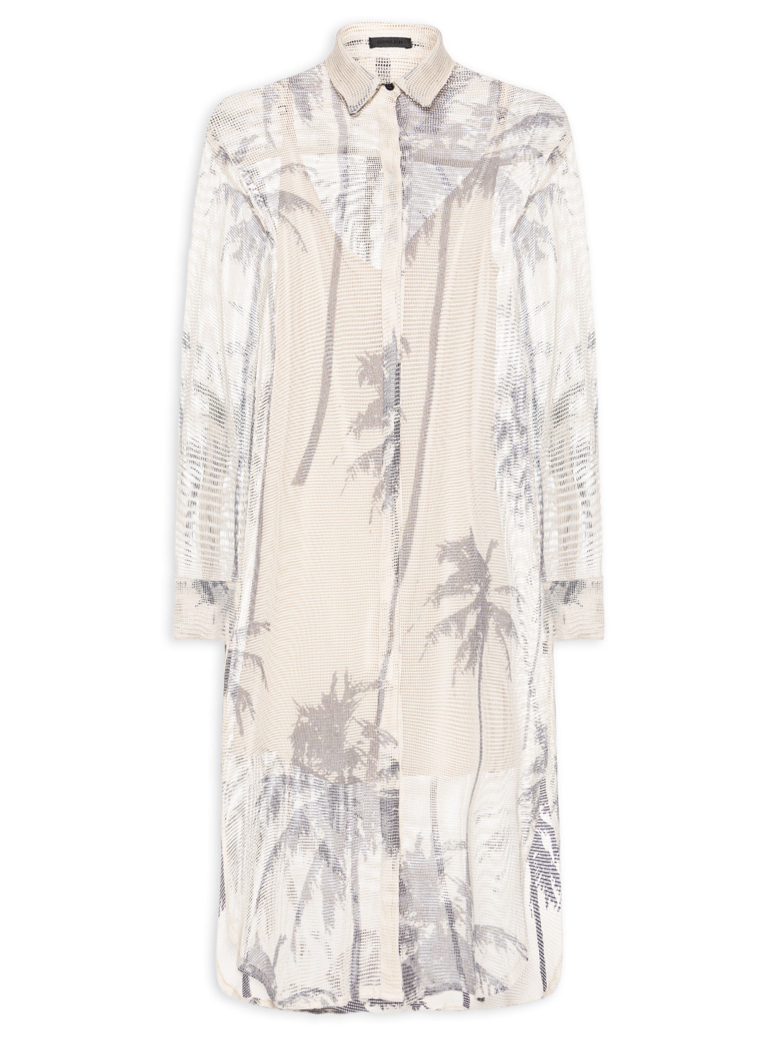 Vestido Chemise Tela Coqueiro Off White Osklen