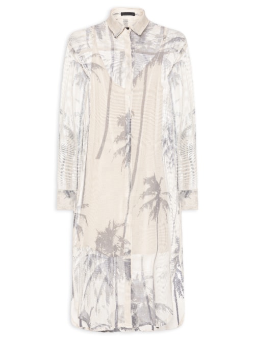 Vestido Chemise Tela Coqueiro – Off White