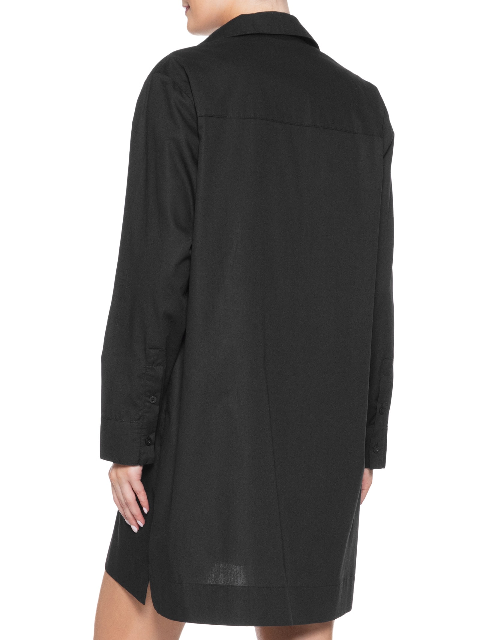 Vestido Chemisier Curto Algodão Preto Dress To