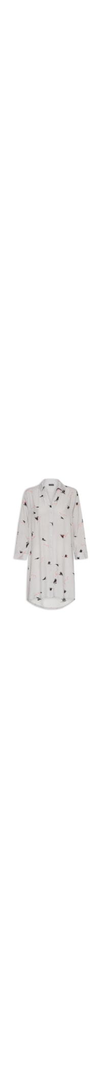 Vestido Chemisier Estampado Veloz - Cinza
