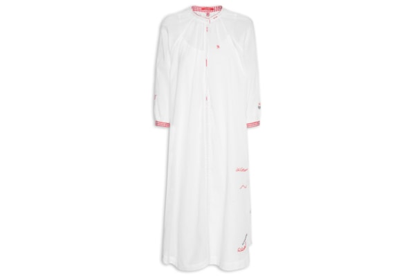 Vestido Chemisier Voil Bordado Delírio - Branco