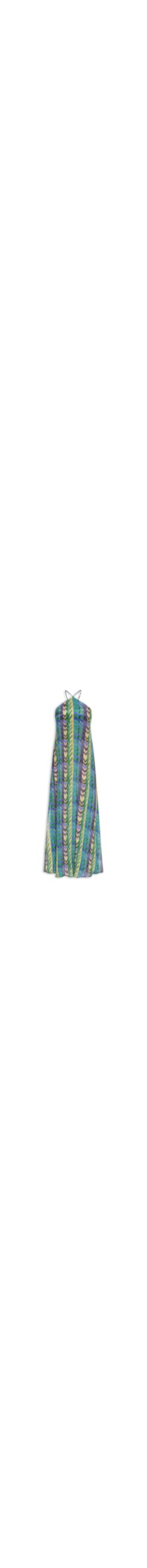 Vestido Chevron Colagem - Verde