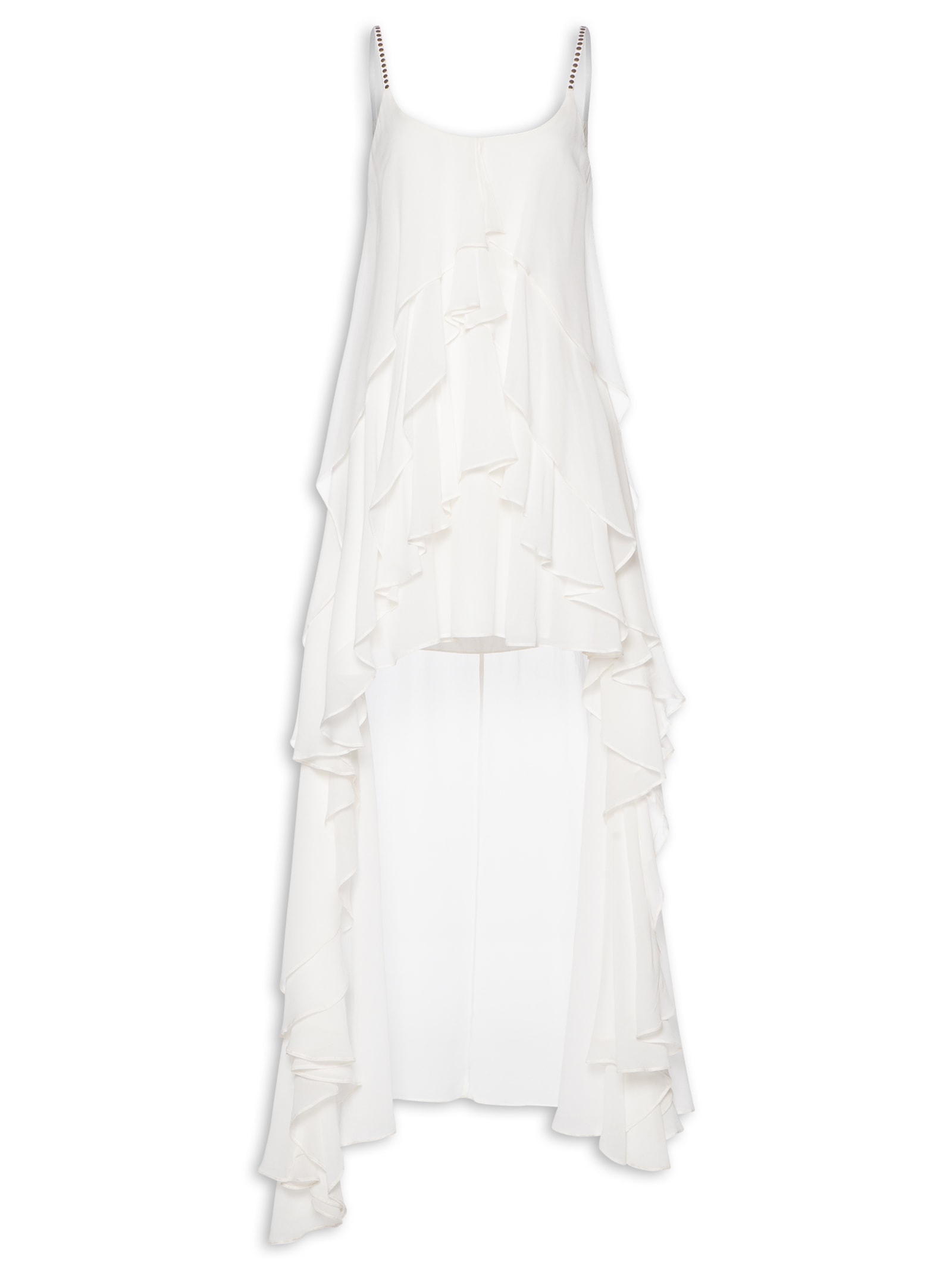 Vestido Chiffon De Alça Branco Lança Perfume