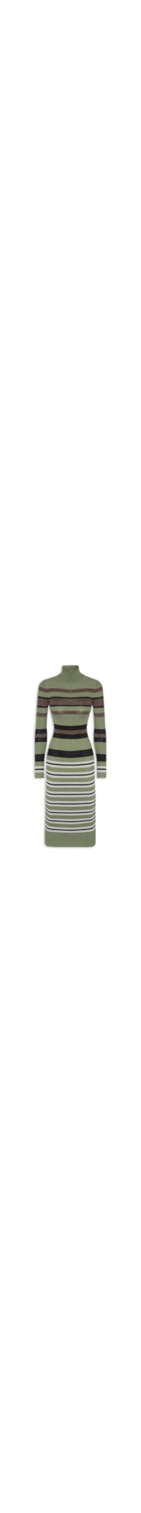 Vestido Colorido Stripes Lurex - Verde