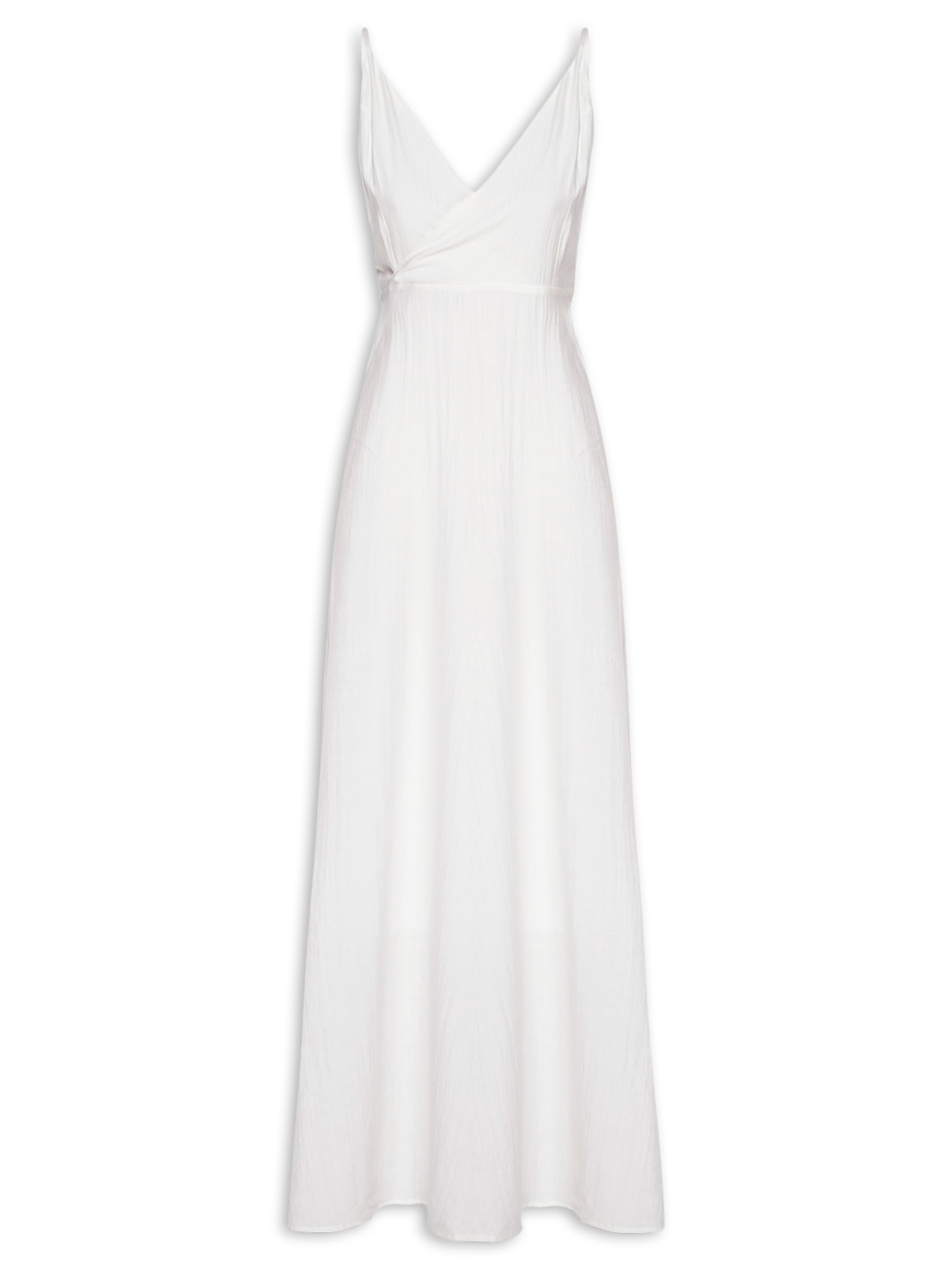 Vestido Com Amarração Nas Costas Off White Basiq