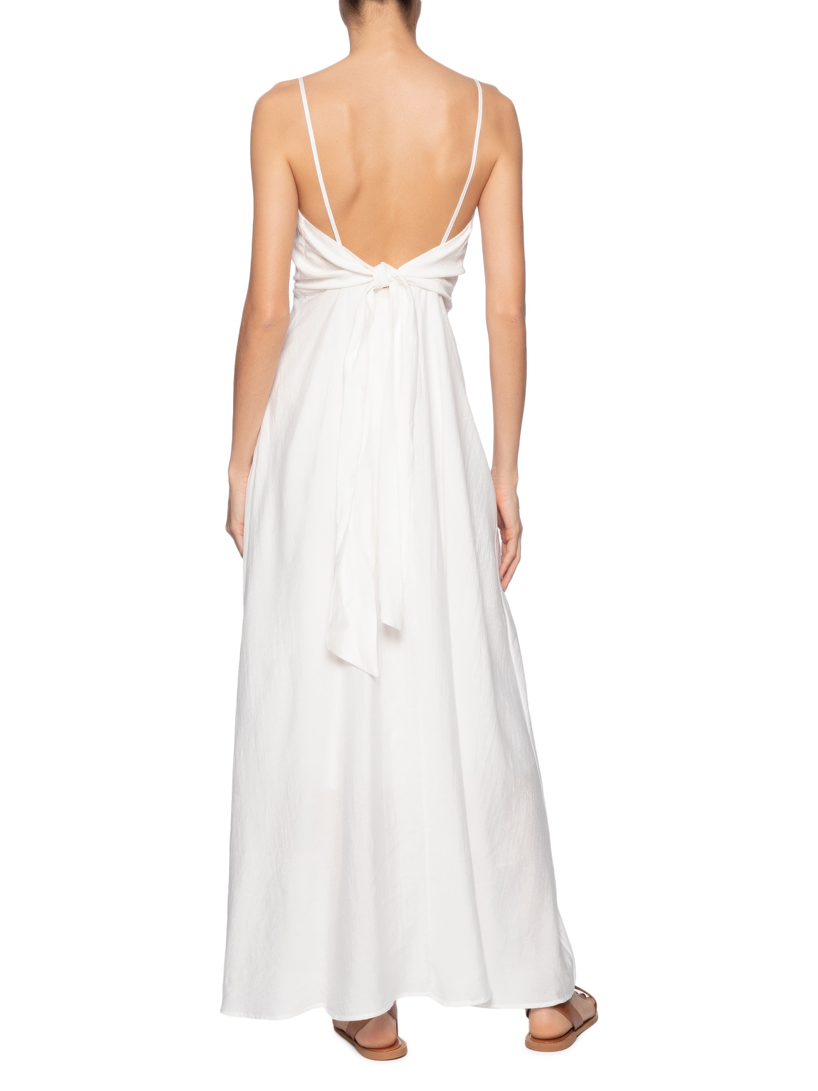 Vestido Com Amarração Nas Costas Off White Basiq