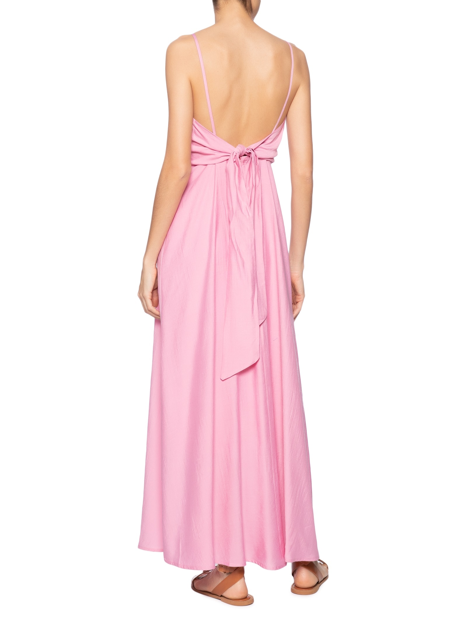 Vestido Com Amarração Nas Costas Rosa Basiq