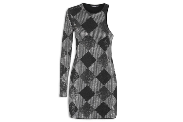 Vestido Com Aplicação - Preto