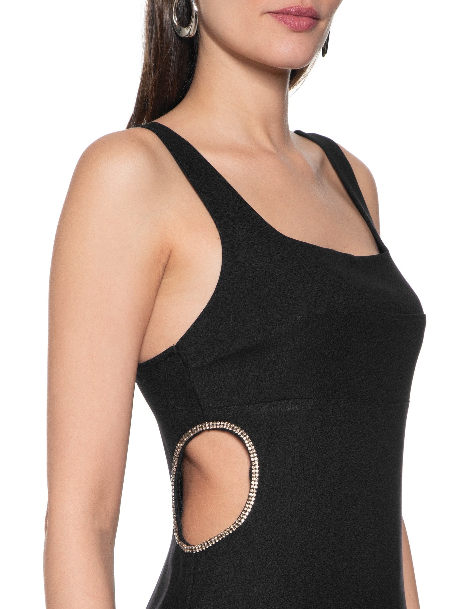 Vestido Com Correntes Preto  Colcci