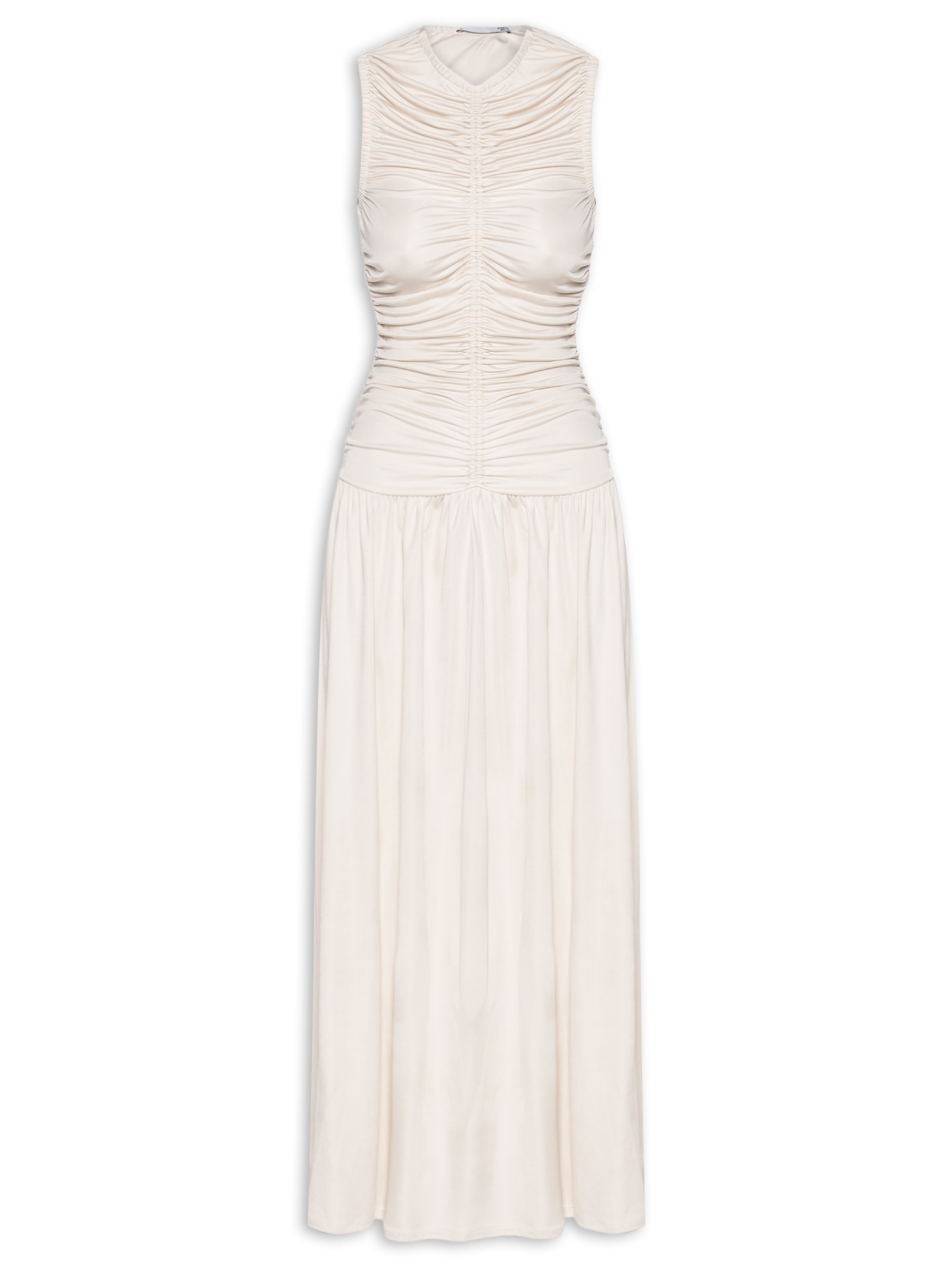 Vestido Com Franzidos Off White '2Essential