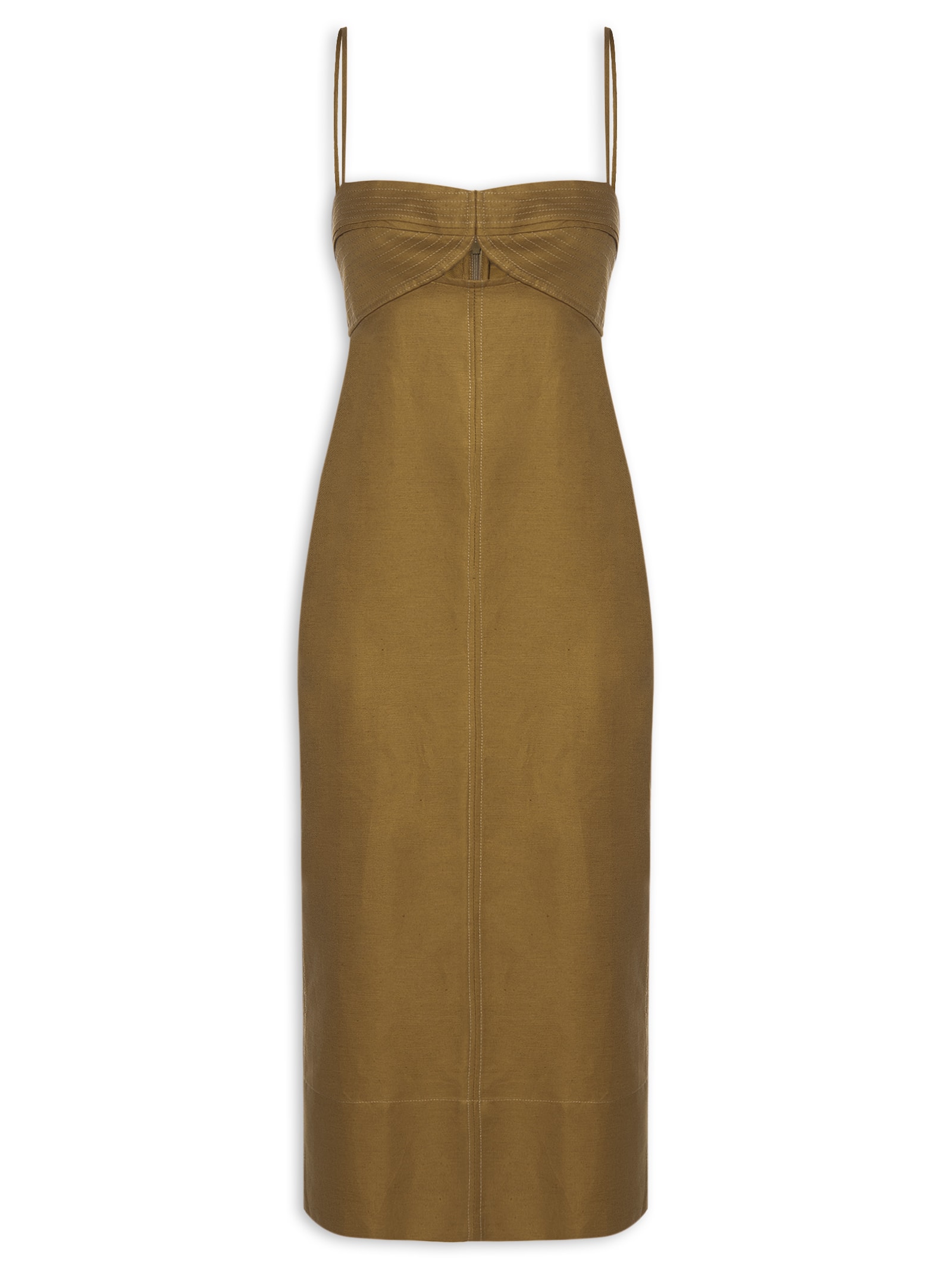 Vestido Com Linho Antique Verde Animale