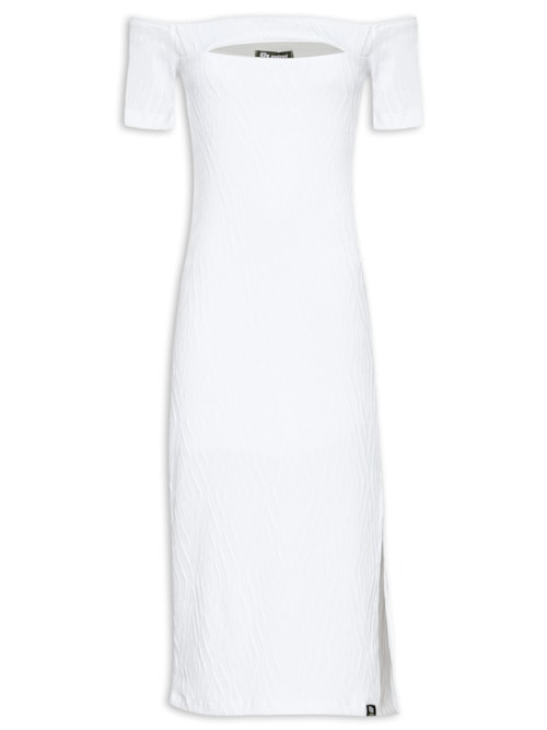Vestido com Recorte – Off White