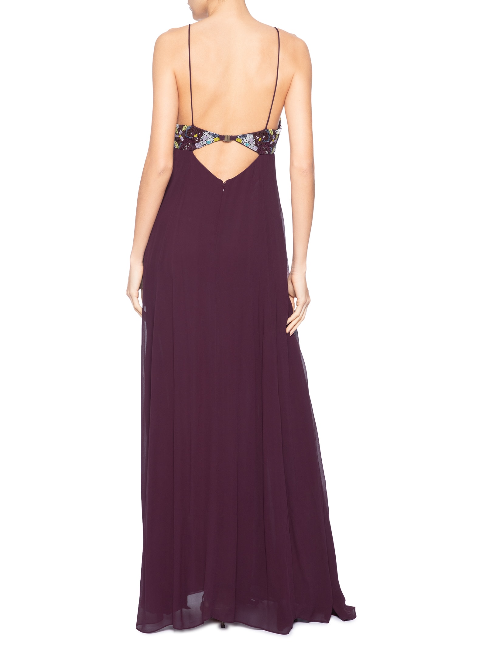 Vestido Com Top Bordado Roxo Animale