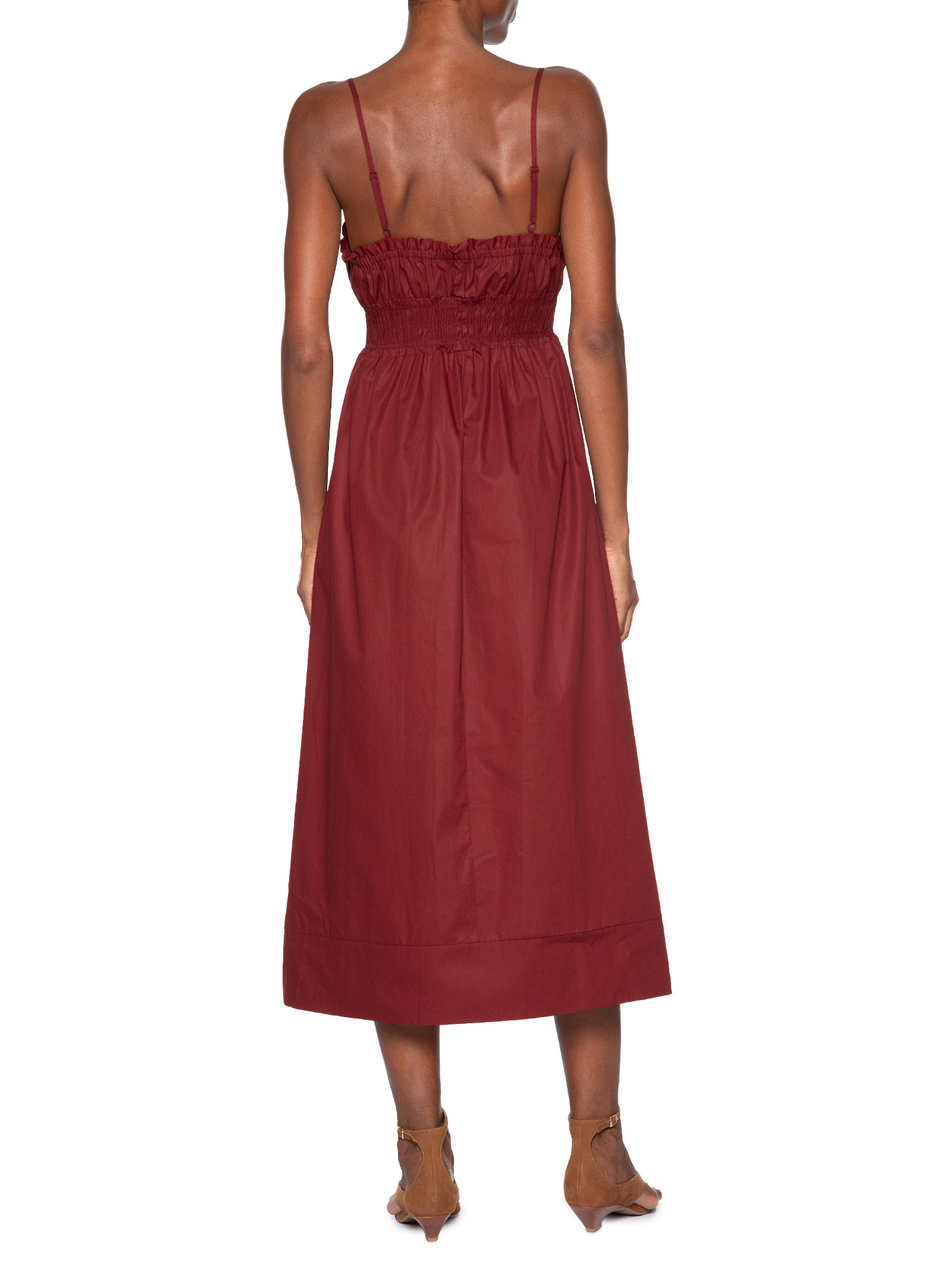 Vestido Corpo Franzido Vermelho Animale