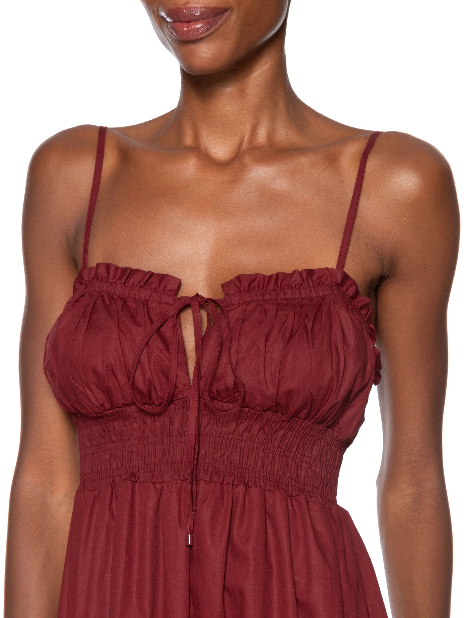 Vestido Corpo Franzido Vermelho Animale