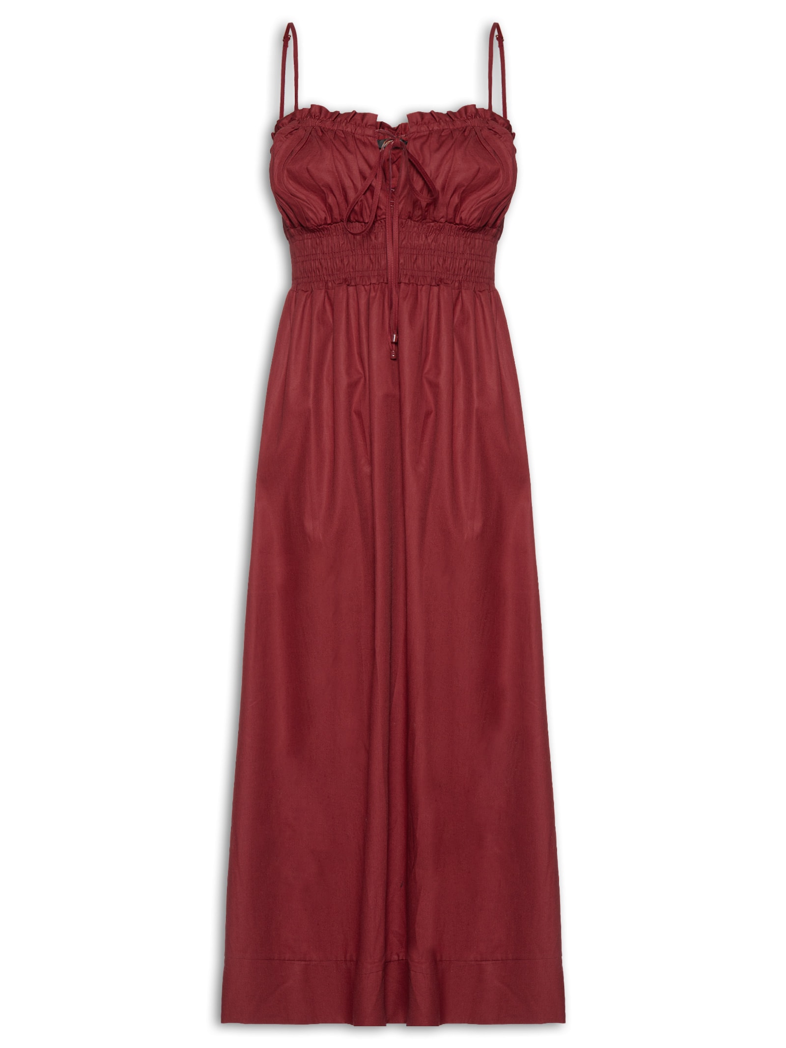 Vestido Corpo Franzido Vermelho Animale