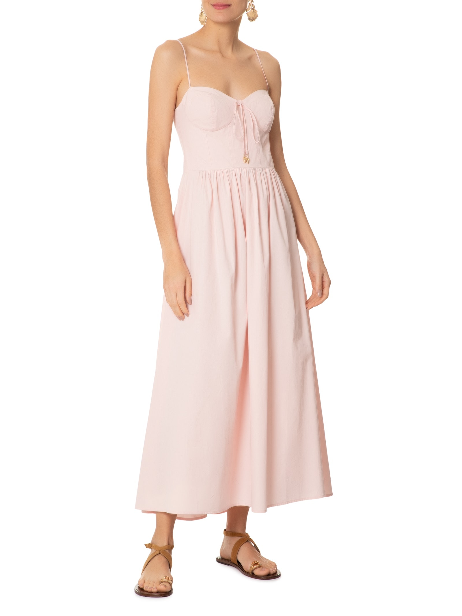 Vestido Corselet Alcinhas Rosa Farm