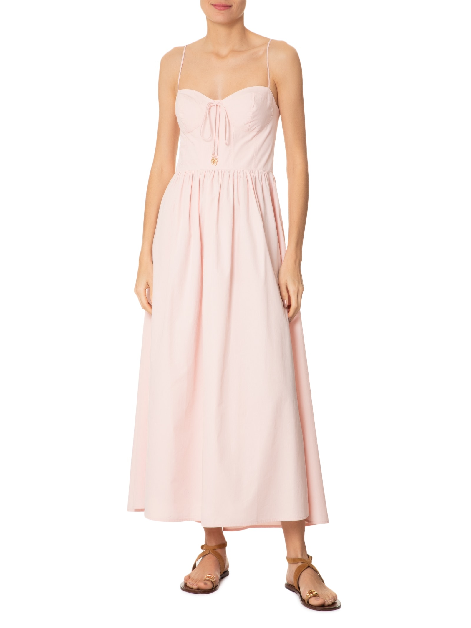 Vestido Corselet Alcinhas Rosa Farm