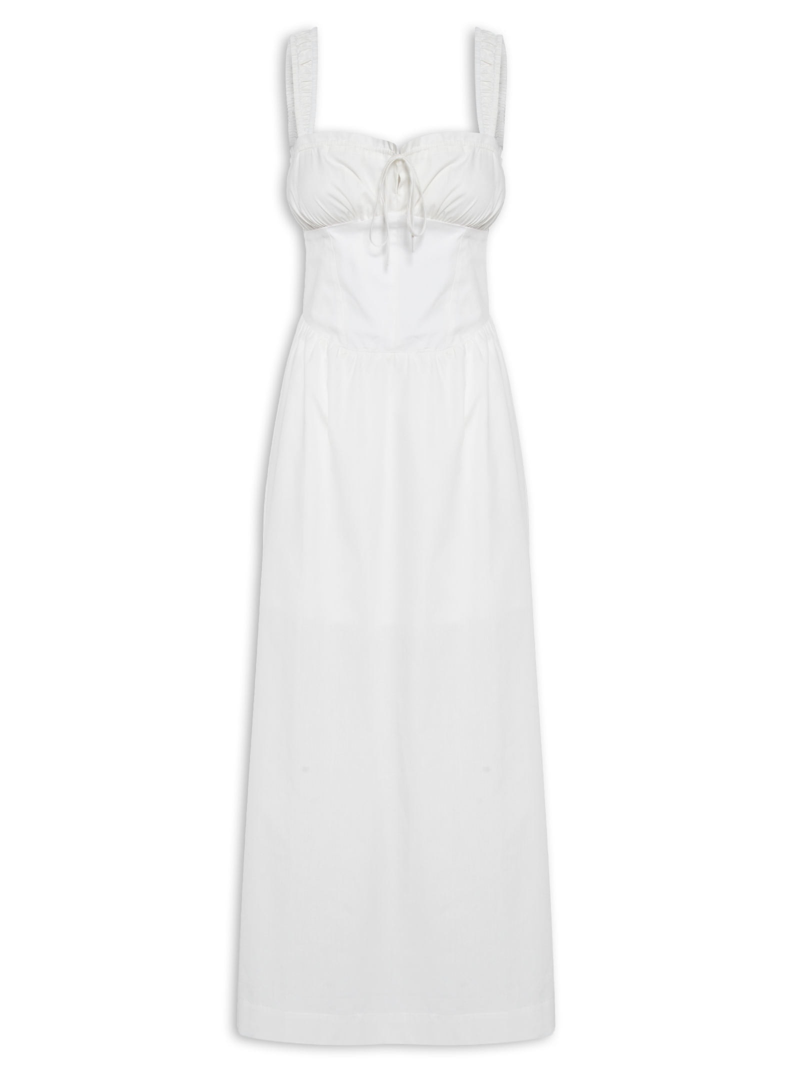 Vestido Corset Franzido Branco Dress To