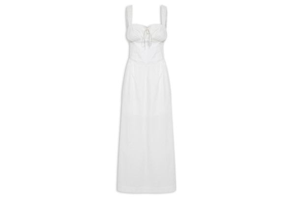 Vestido Corset Franzido - Branco