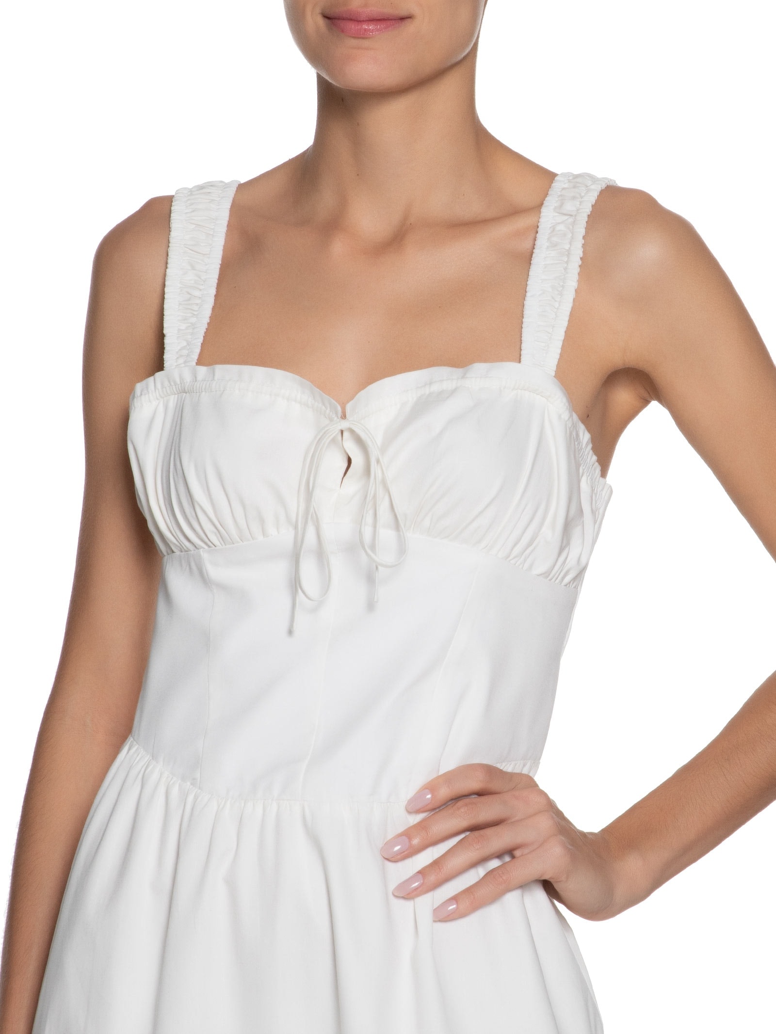 Vestido Corset Franzido Branco Dress To