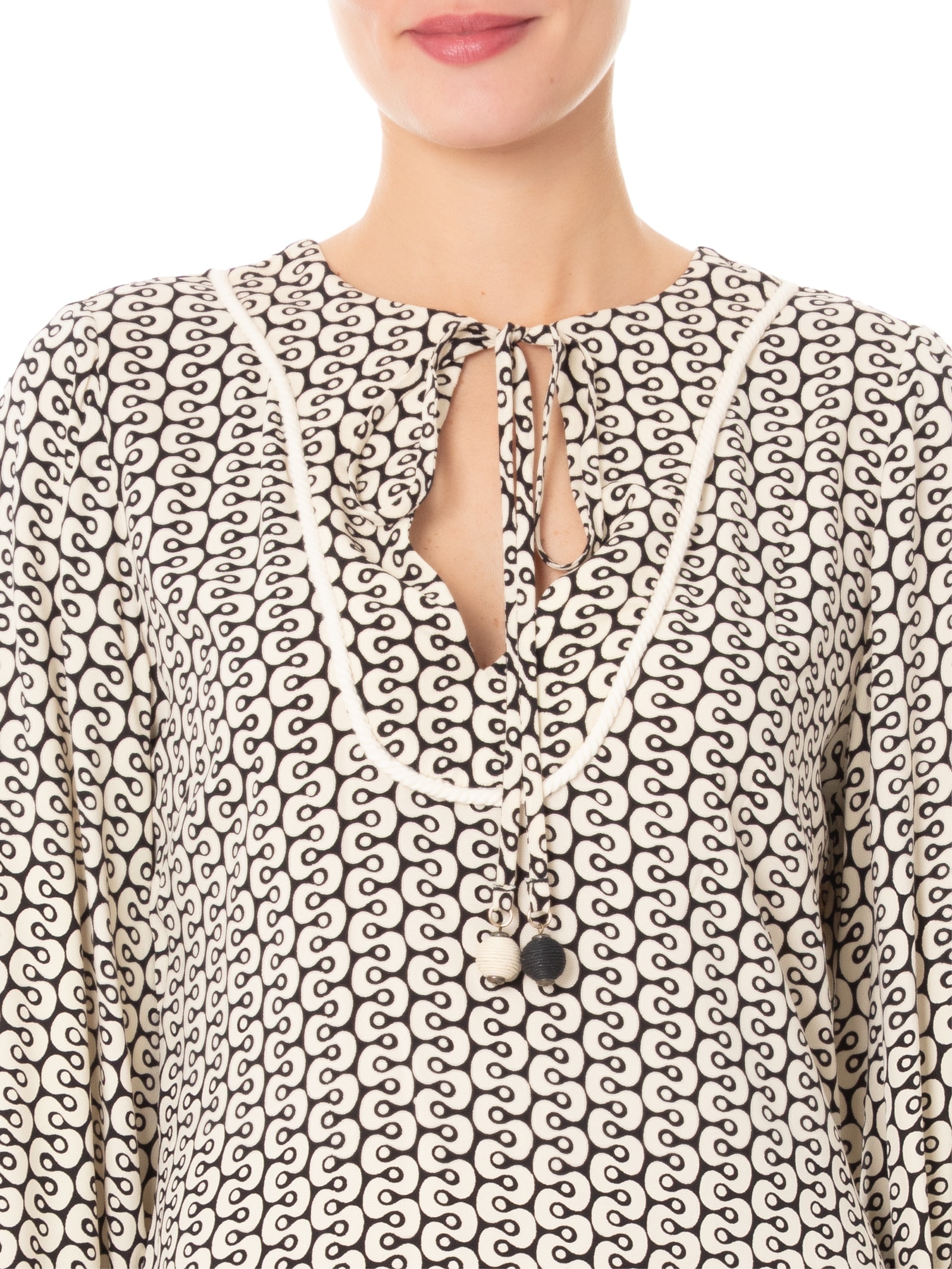 Vestido Crepe Estampa Ipanema Preto Dress To