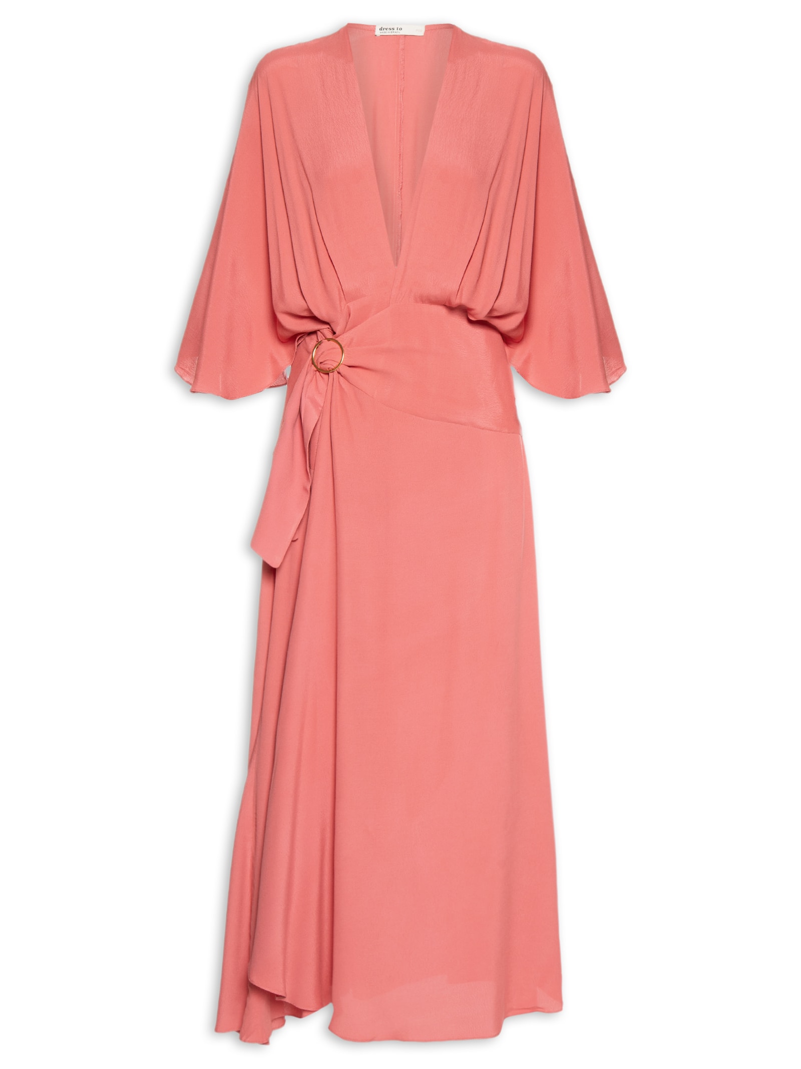 Vestido Crepe Fivela Rosa Dress To