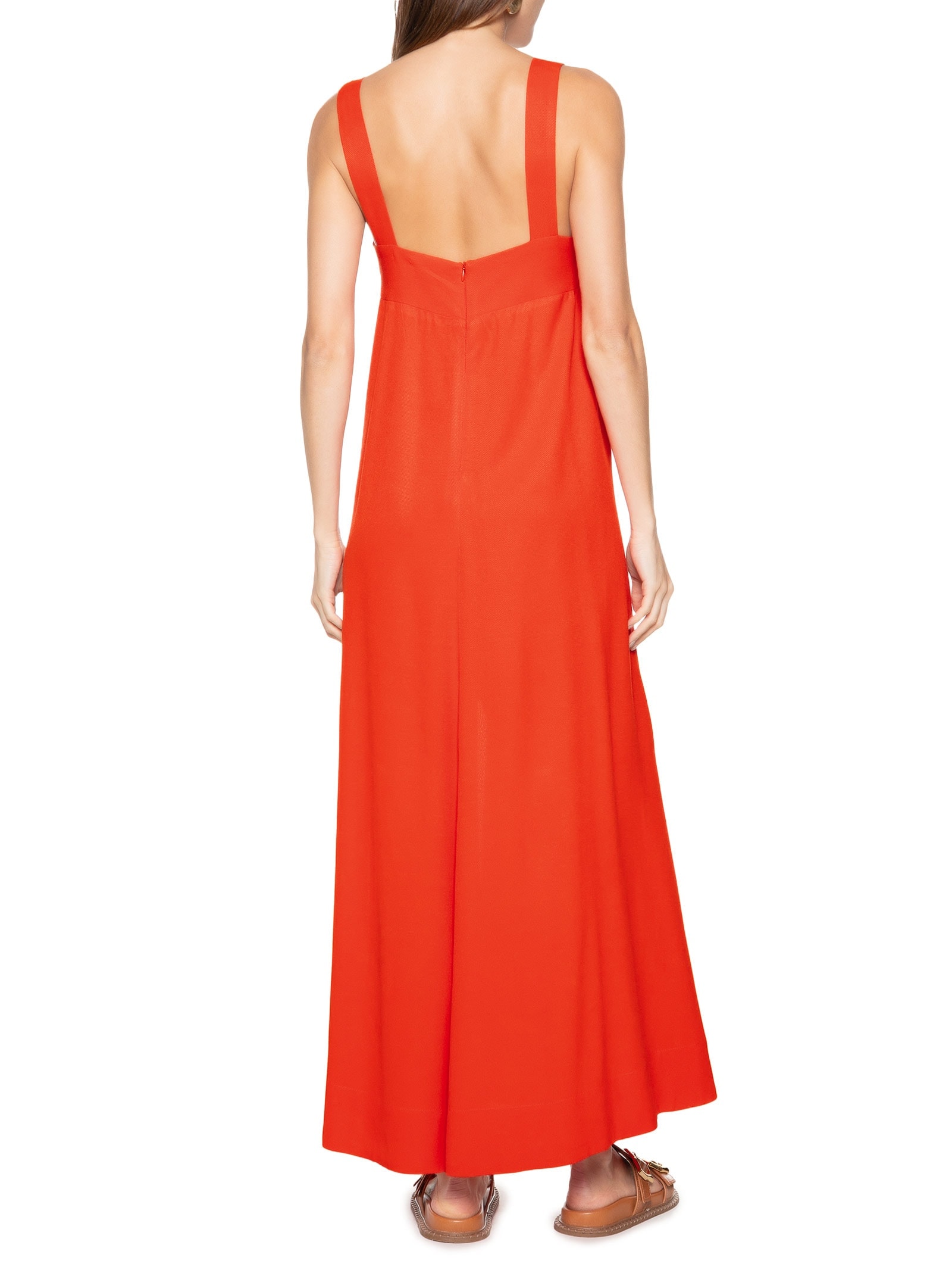 Vestido Crepe Rambla Vermelho Cantão