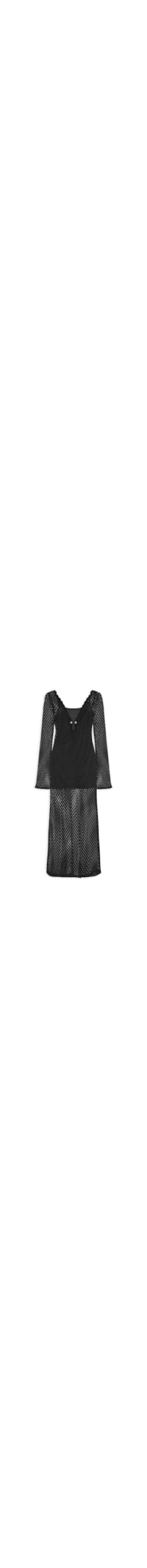 Vestido Crochet Beachwear - Preto