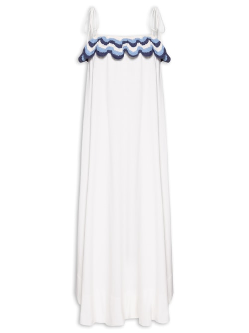 Vestido Crochet Ondas – Off White