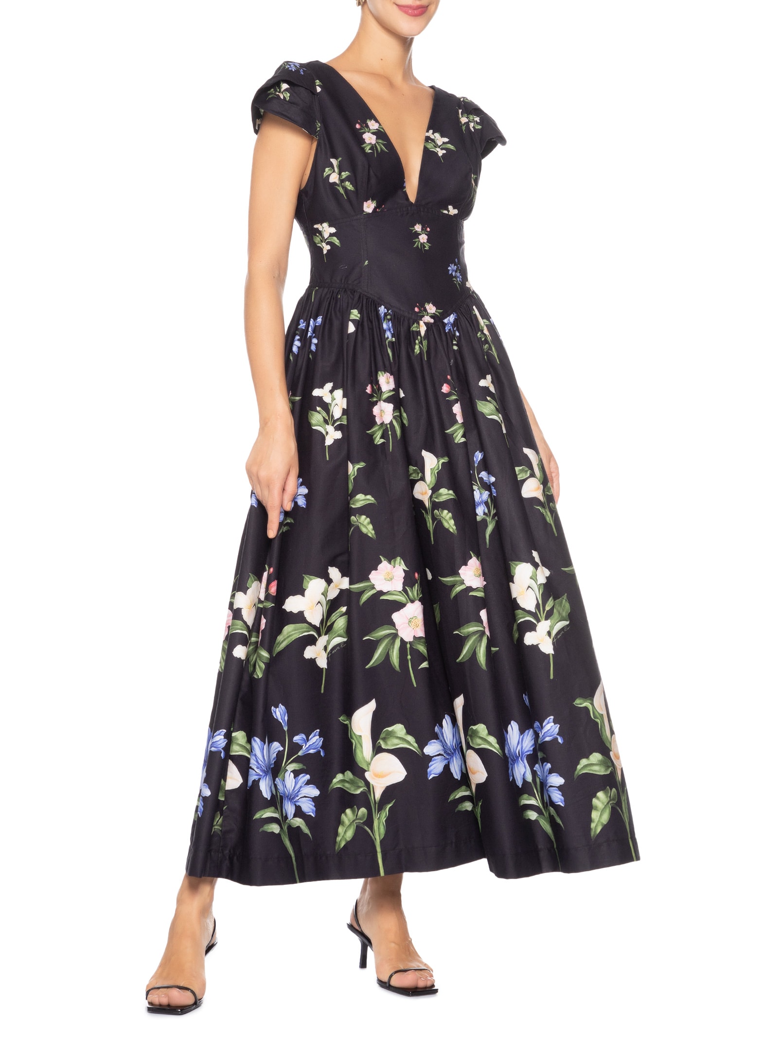 Vestido Cropped Agua de Flor Preto Farm