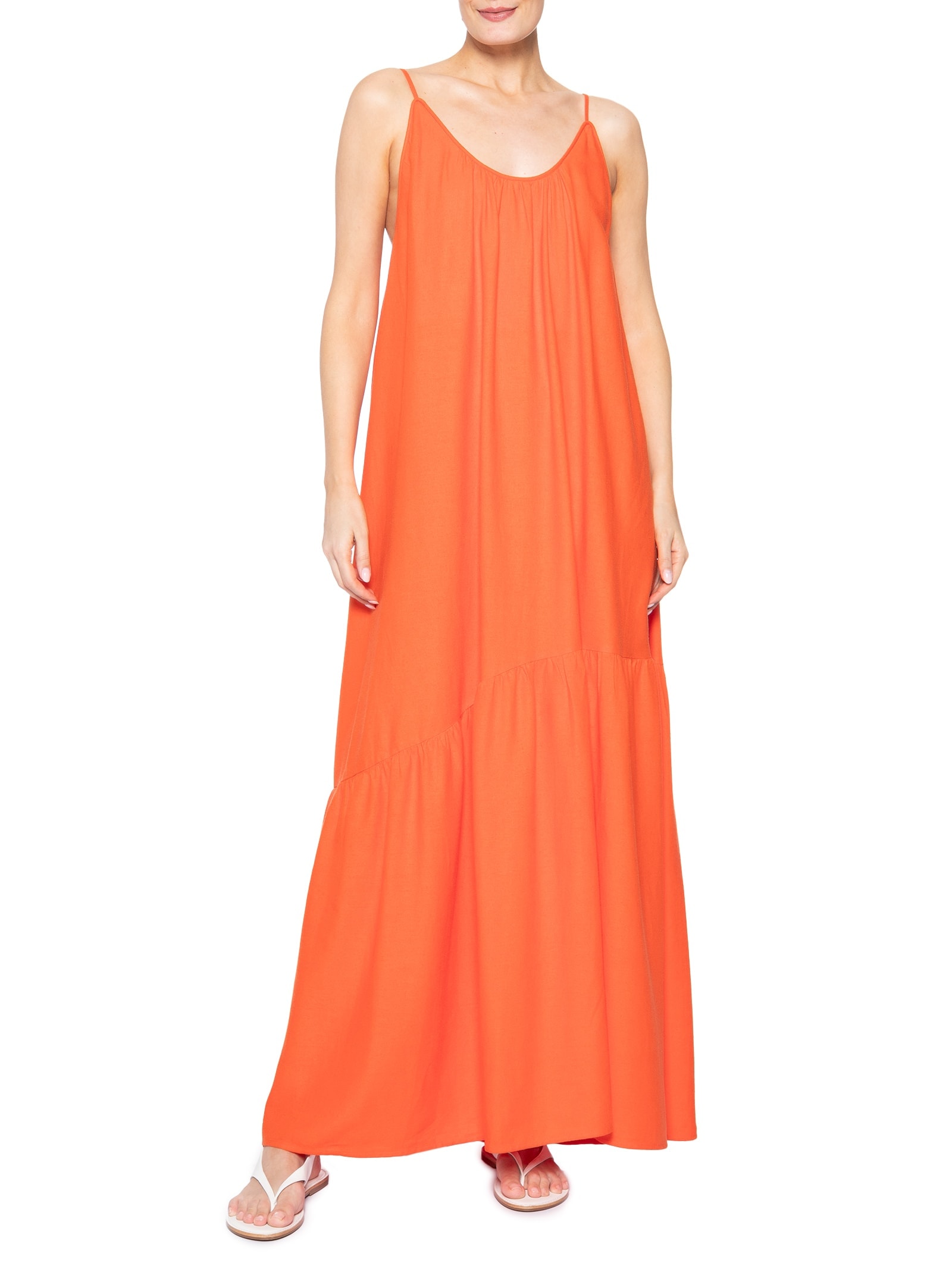 Vestido Cropped Alcinhas Laranja Farm