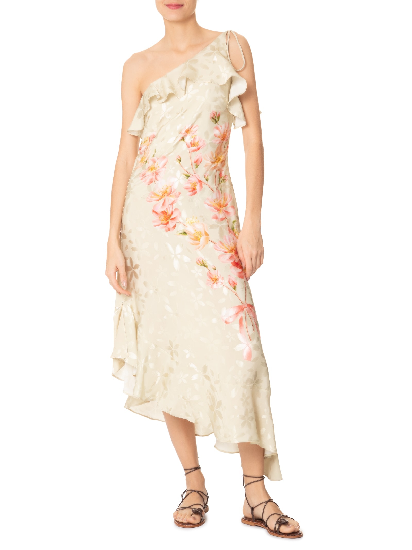 Vestido Cropped Babado Cerejeira Verde Farm