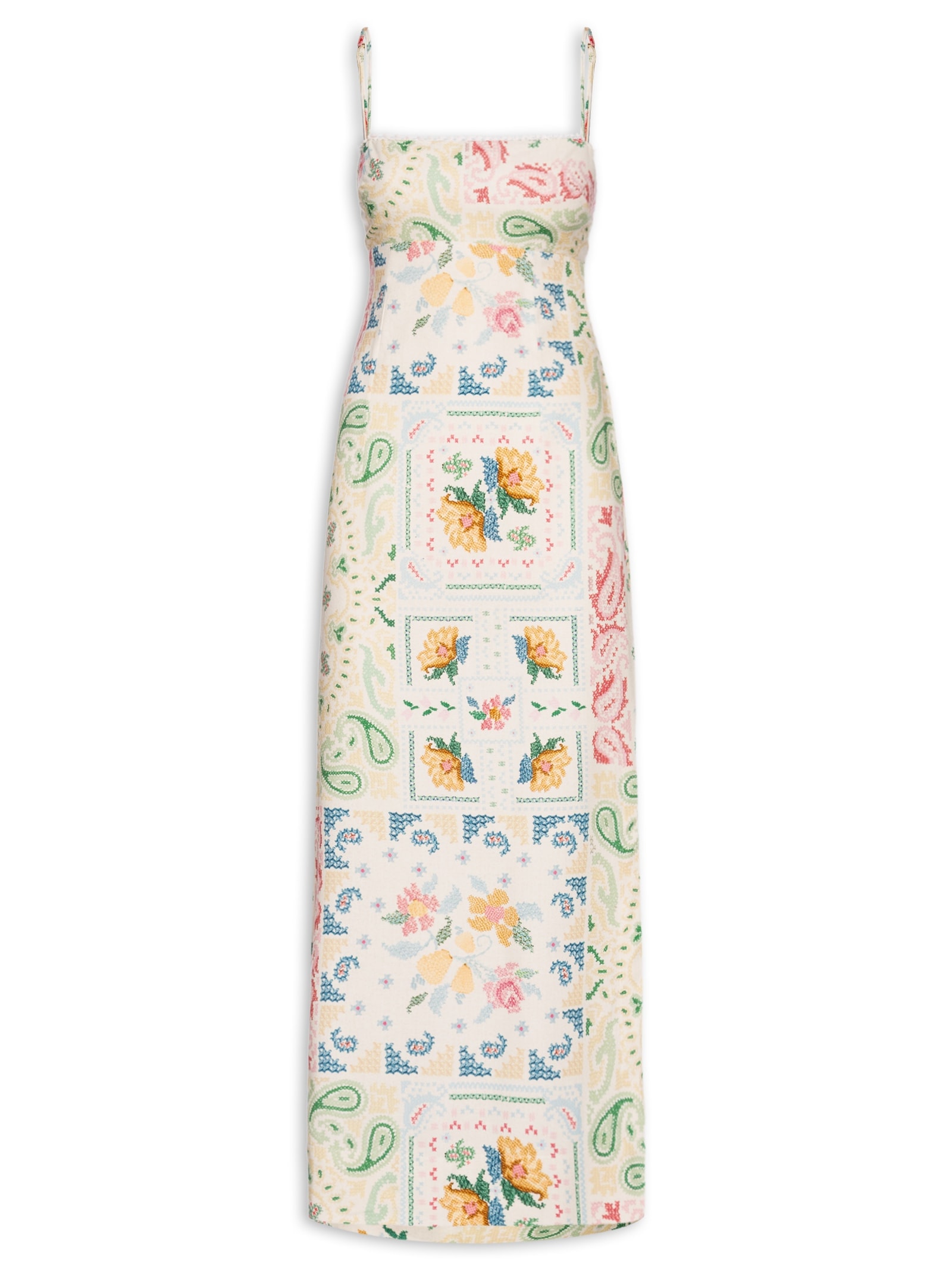 Vestido Cropped Borda Bandana Bege Farm