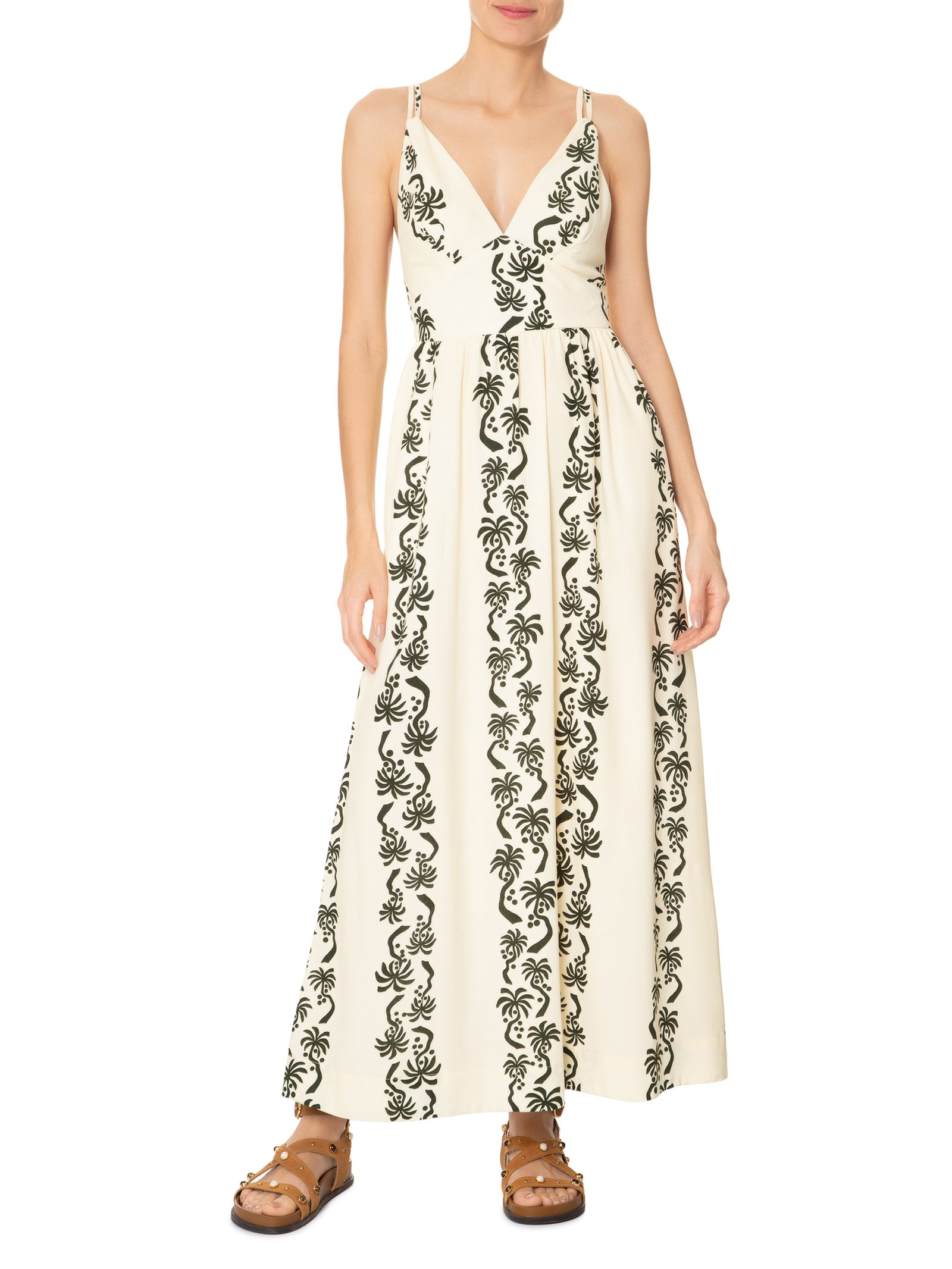 Vestido Cropped Estampa Aventureiro Bege  Dress To