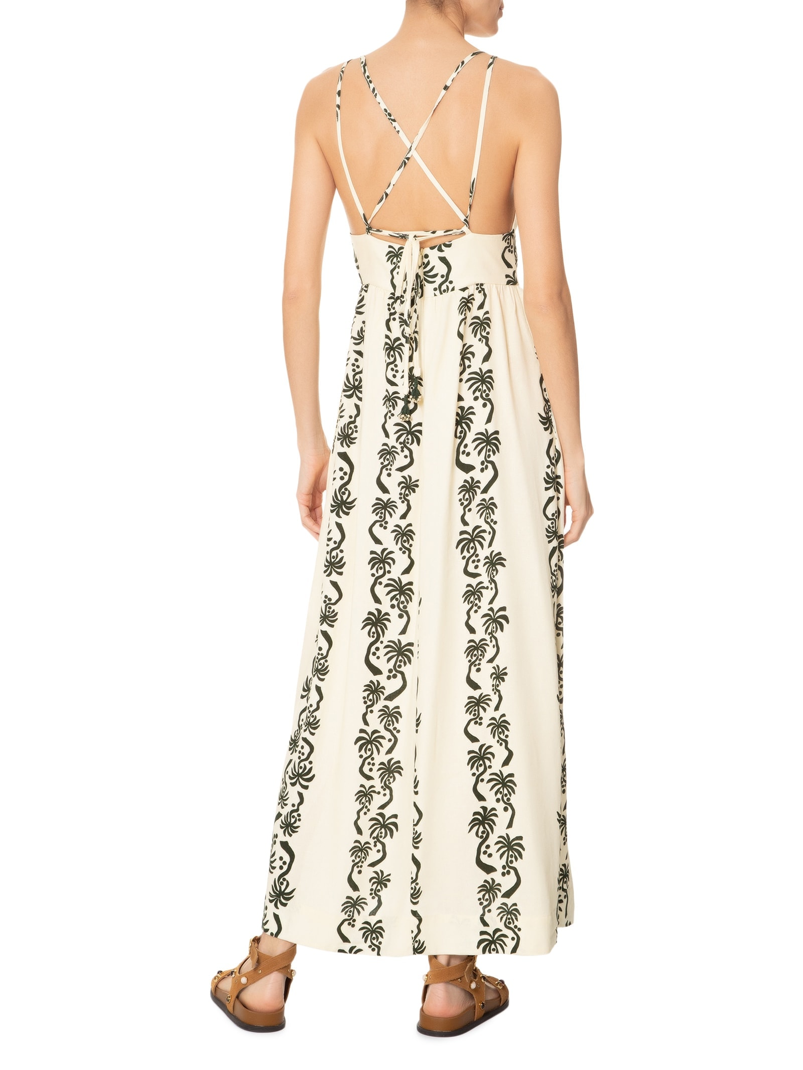 Vestido Cropped Estampa Aventureiro Bege  Dress To