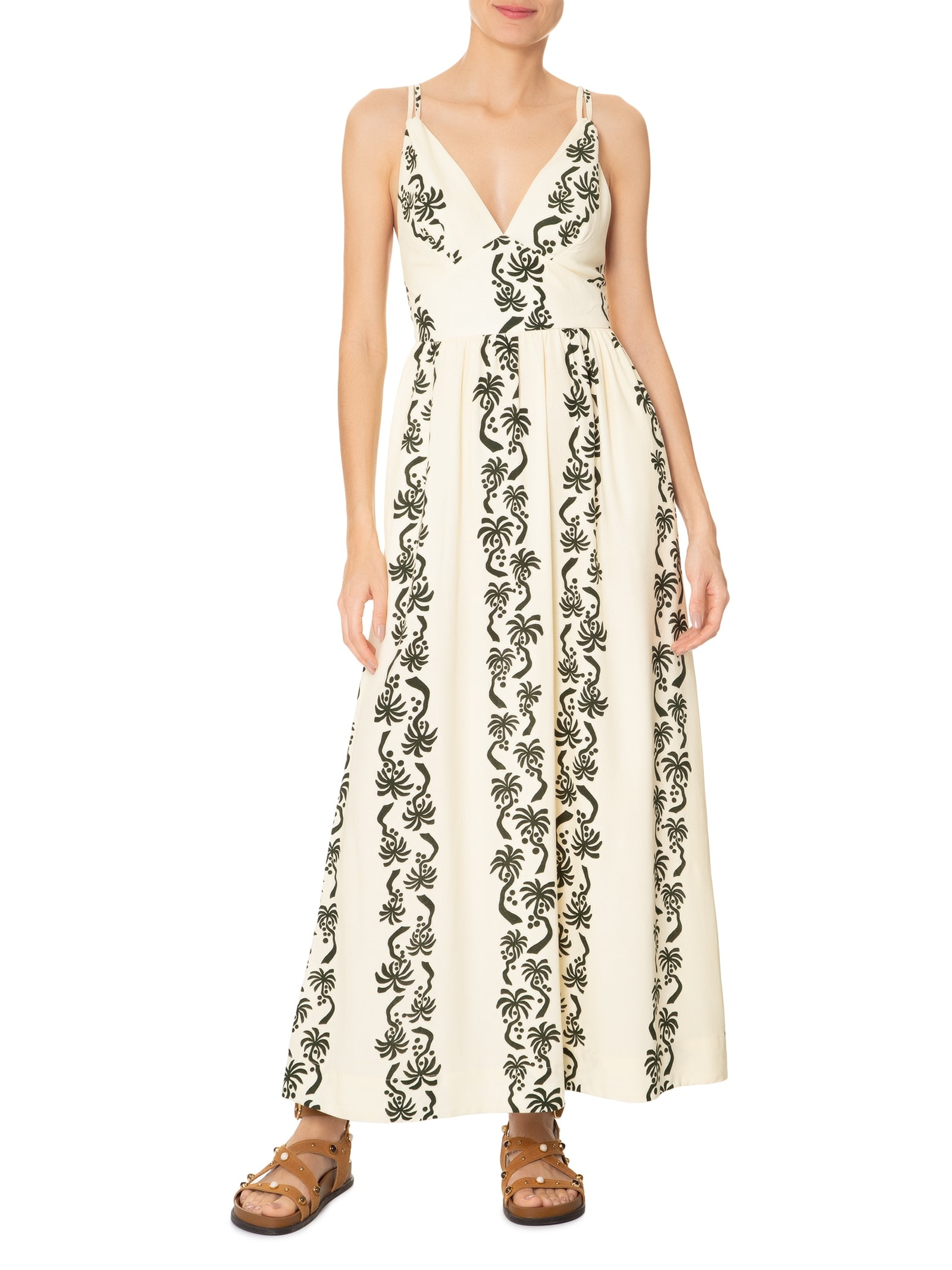 Vestido Cropped Estampa Aventureiro Bege  Dress To