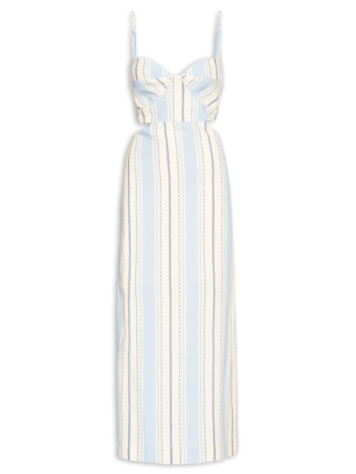 Vestido Cropped Estampa Descanso – Azul