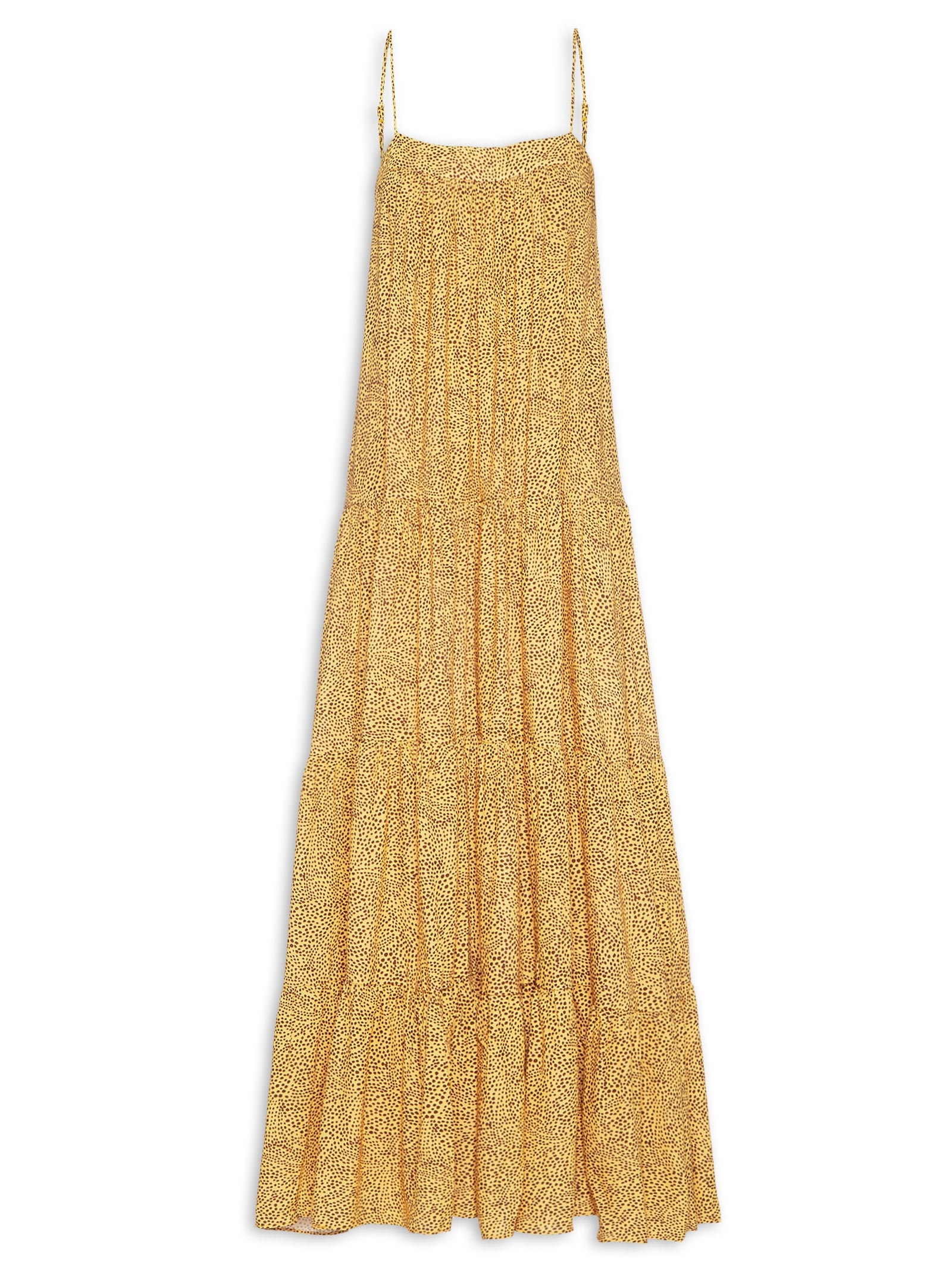 Vestido Cropped Estampa Gotas Amarelo Dress To