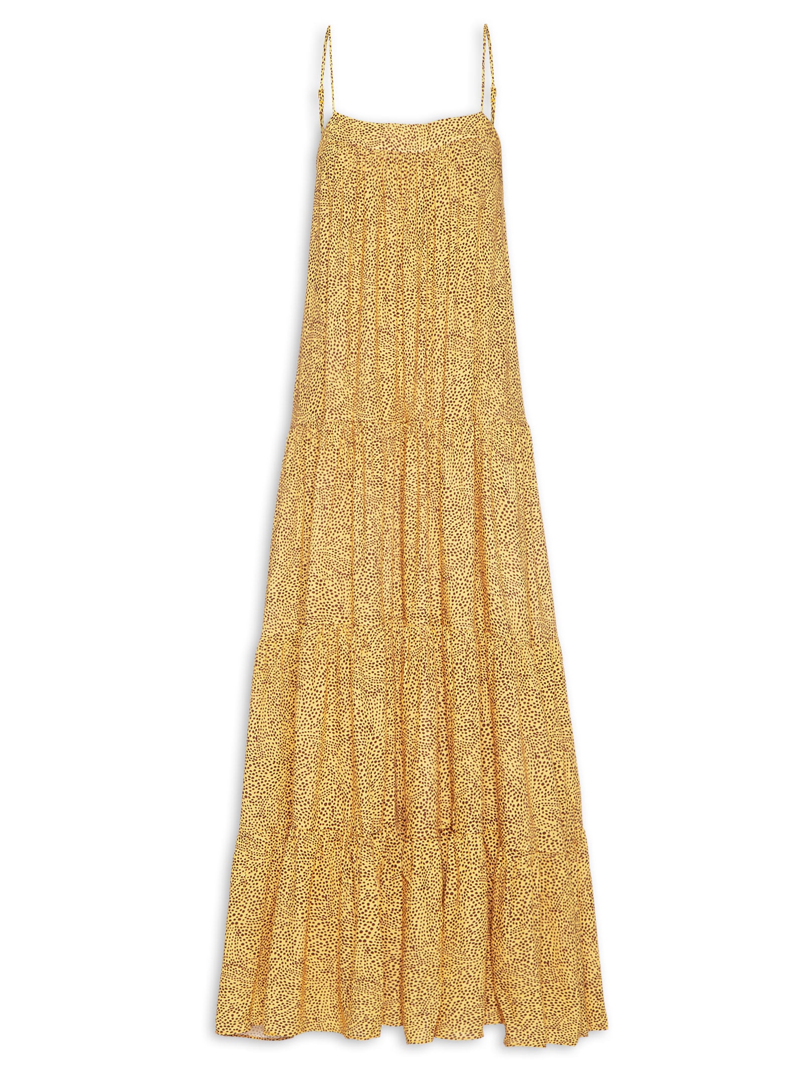 Vestido Cropped Estampa Gotas Amarelo Dress To