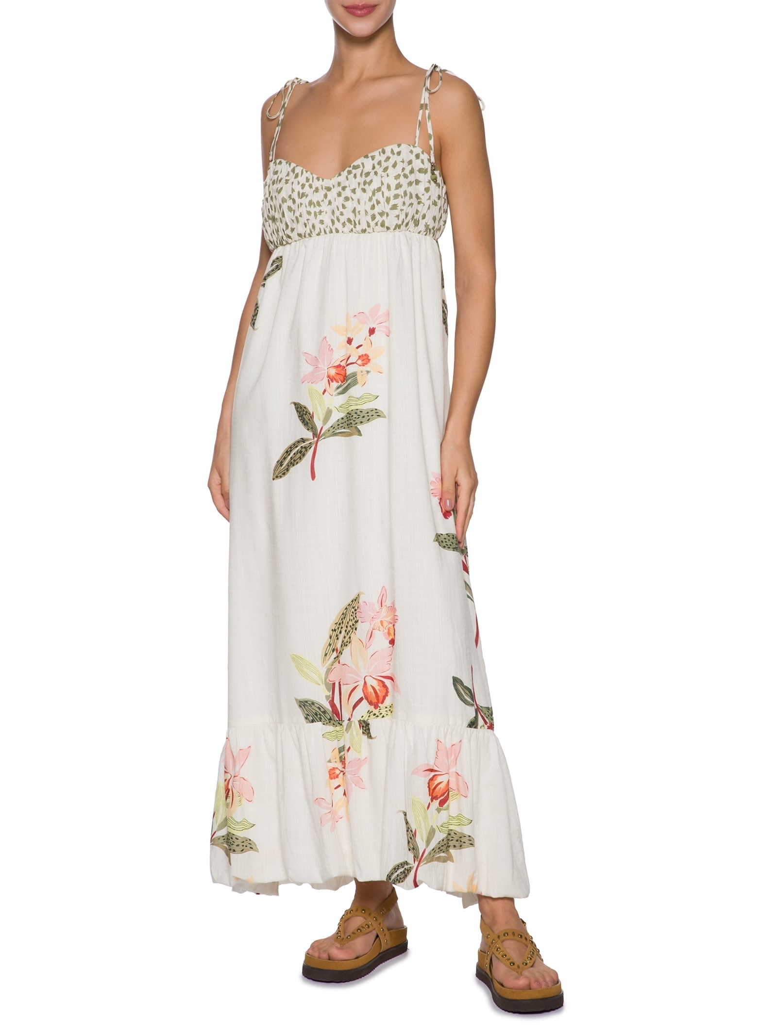 Vestido Cropped Estampa Verdejar Mix Verde Dress To