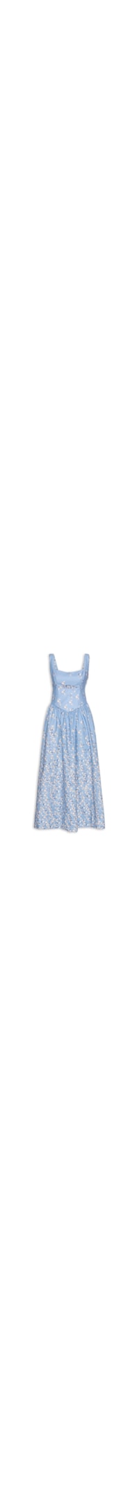 Vestido Cropped Estampa Voo Livre - Azul